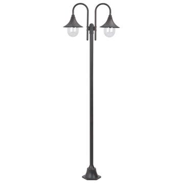 vidaXL Paalverlichting tuin E27 220 cm aluminium brons, Verzenden, Nieuw