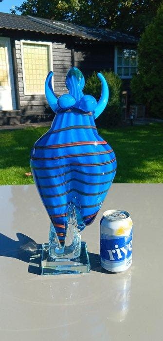 Murano stijl - sculptuur, Modern-kunstbeeld- glas - 37 cm -