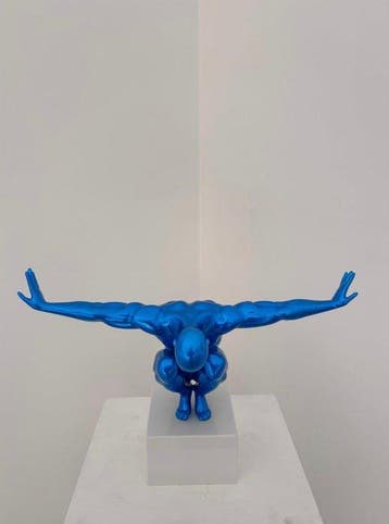 Sculpture, Atleta - 32 cm - Résine, Marbre, Maison & Meubles