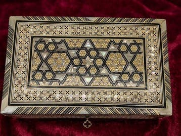 Ottomaans Ingelegd Kistje met Davidster (Judaica) -