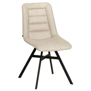 Stoelen | NIELS | Polyester/Metaal | Toffee | Zwarte Poten, Verzenden