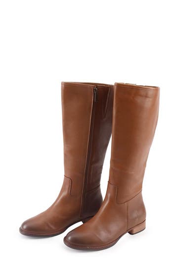 Mysa Laarzen in maat 39 Cognac, Kleding | Dames, Hoge laarzen, Overige kleuren, Verzenden, Zo goed als nieuw