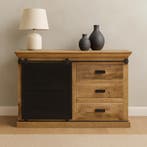 Dressoir Mangohout Milan 120 cm, Verzenden, Nieuw, Overige houtsoorten, Industriële meubels