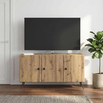 vidaXL TV Kast 99 x 34,5 x 50 cm Artisanaal eiken Bewerkt, Verzenden, Nieuw