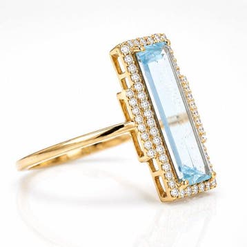 Zonder minimumprijs - Ring - 14 karaat Geel goud - 1.70ct., Nieuw