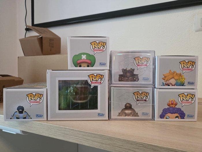 Funko - Funko Pop = Lotto One Piece Jinbe Bronze + Brook, Antiquités & Art, Antiquités | Jouets