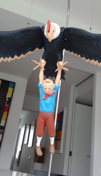 Figurine - Leblon-Delienne - Tintin et Milou suspendus au, Livres, BD | Comics