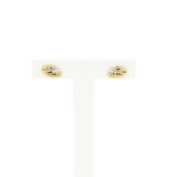 Gouden oorstekers met zirconia (Oorbellen), Ophalen of Verzenden