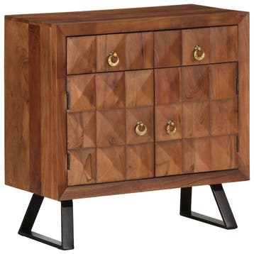 vidaXL Ladekast 70x35x70 cm massief acaciahout honingbruin, Verzenden, Nieuw