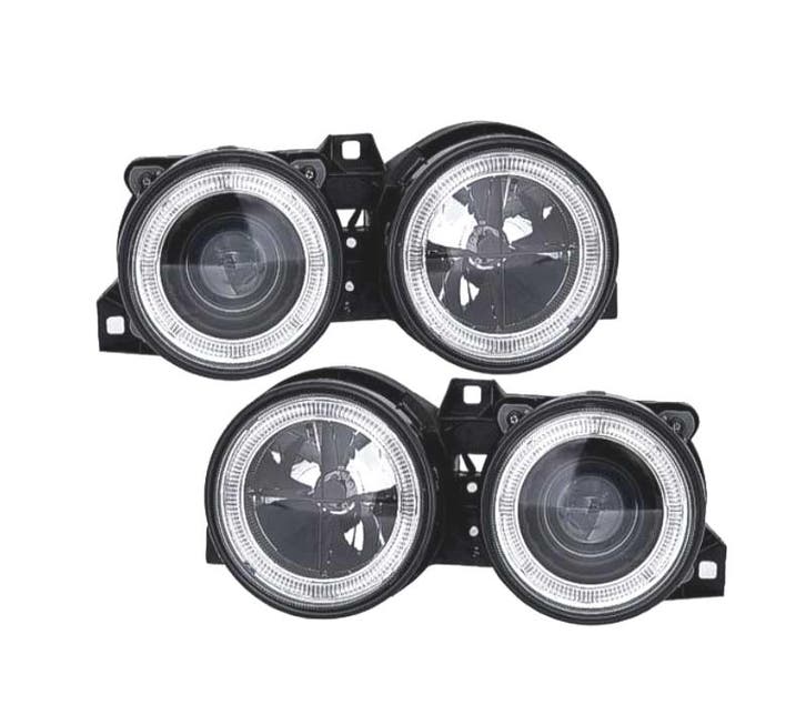 PHARES BMW SÉRIE 3 E30 82-94 ANGEL EYES FOND NOIR, Auto-onderdelen, Verlichting, Verzenden