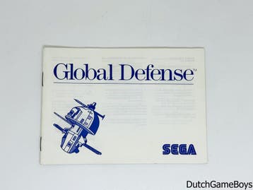 Sega Master System - Global Defense - Manual, Autos : Divers, Modes d'emploi & Notices d'utilisation, Verzenden