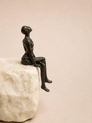 sculptuur, Looking at the Sky” – Handgemaakt bronzen