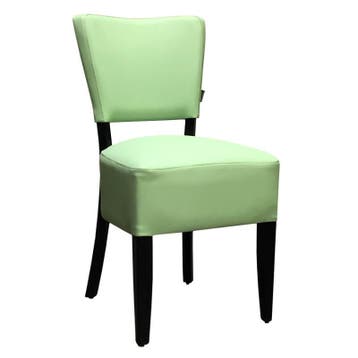 Stoel | TARA | Kunstleer/Hout | Mint Green | Wengé Frame |, Verzenden