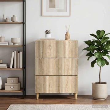 vidaXL Ladekast 66 x 34,5 x 90 cm Bewerkt hout Sonoma Eiken, Verzenden