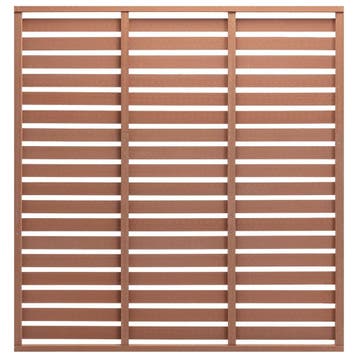 vidaXL Schuttingpaneel 180x180 cm HKC bruin, Tuin en Terras, Verzenden, Nieuw