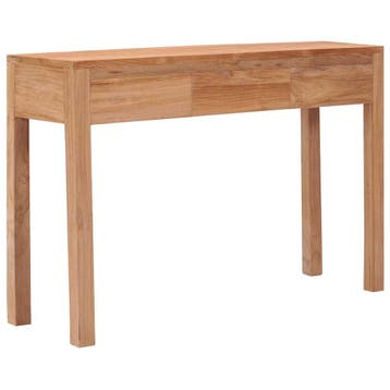 vidaXL Wandtafel 110x35x75 cm massief teakhout, Huis en Inrichting, Verzenden, Nieuw