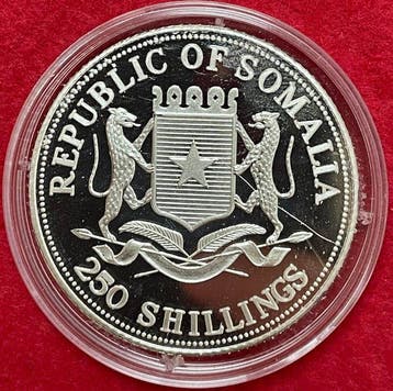 Somalië. 250 shilling 1998 - Copa del Mundo (Zonder