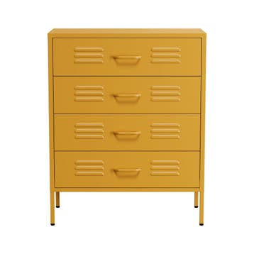 Lendo Online Commode 80x40x100 cm Métal Jaune, Nieuw