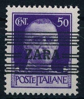 Duitse bezetting Zara 1943 - Frankeringzegel 50 cent met, Gestempeld
