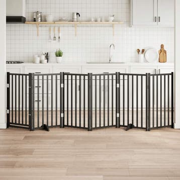 vidaXL Hondenhek inklapbaar 6 panelen 300 cm massief, Verzenden, Nieuw