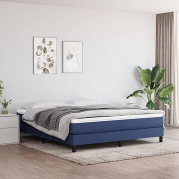 vidaXL Boxspring bed stof blauw 160x200 cm, Verzenden, Nieuw