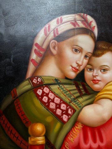 Bokosa Theo ( 1962 - ) - Tendresse maternelle, Antiquités & Art
