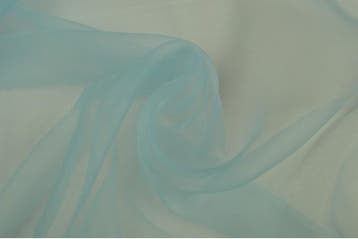 15 meter organza stof - Baby blauw, Verzenden