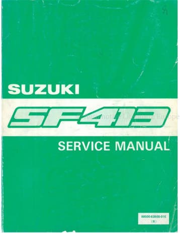 1988 SUZUKI SWIFT WERKPLAATSHANDBOEK ENGELS