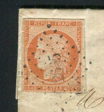 Frankrijk 1852 - Prachtige en zeldzame brief uit Ribemont, Gestempeld