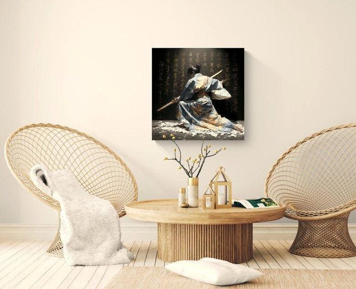 NYX - Whispers of the Fallen Blade – Samurai Spirit & Golden, Antiquités & Art, Art | Objets design