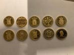 Nederland. Medal Collectie van 10 vergulde zilveren