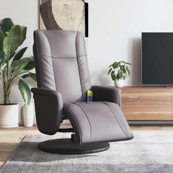 vidaXL Massagestoel verstelbaar met voetensteun kunstleer, Verzenden, Nieuw
