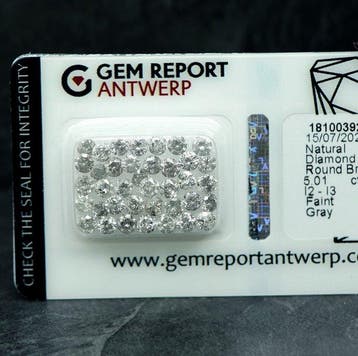 Sans prix de réserve - 38 pcs Diamant (Couleur naturelle) -, Bijoux, Sacs & Beauté, Pierres précieuses