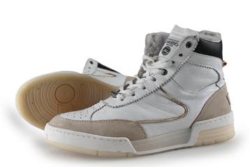 Shabbies Amsterdam Hoge sneakers in maat 41 Wit, Verzenden, Zo goed als nieuw, Sneakers, Wit