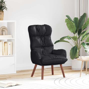vidaXL Fauteuil Zwart 69 x 74 x 93 cm Kunstleer, Verzenden, Nieuw