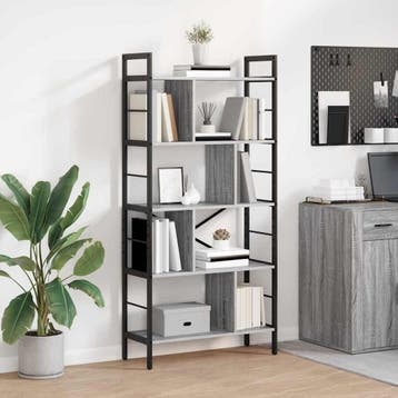 vidaXL Boekenplank 9-laags 75 x 30 x 156 cm Bewerkt hout, Verzenden