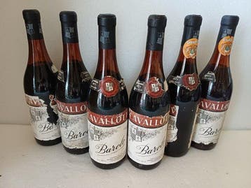 1977 x5 & N.V. Cavallotto - Barolo - 6 Flessen (0.75 liter), Collections, Vins