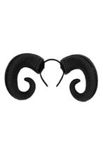 Haarband Hoorns Zwart Diadeem Demoon Duivel Ram Bok Schaap S, Ophalen of Verzenden, Nieuw