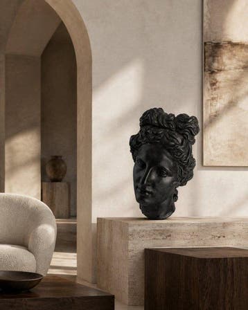 sculptuur, Testa di Apollo - 30 cm - Gips