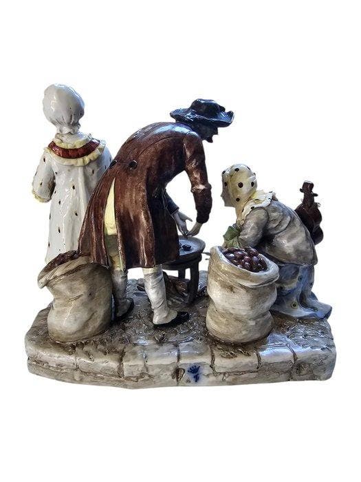 Thuringe - sculptuur, Repas de châtaignes grillées - 19 cm -, Antiek en Kunst, Antiek | Glaswerk en Kristal