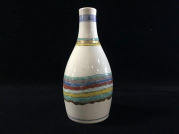 Kutani Ware Ceramic Tokkuri (Sake Flask) by Living Master