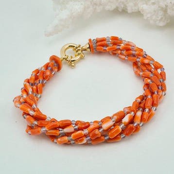 Argent, Plaqué or - Bracelet - CORALLO CERASUOLO