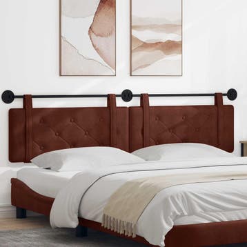 vidaXL Hangend hoofdbord Glanzend Bruin Antiek PU, Huis en Inrichting, Slaapkamer | Bedden, Verzenden, Nieuw