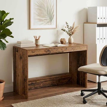 vidaXL Bed Bureau Oud hout Bewerkt hout 100 x 45 x 75 cm, Verzenden, Nieuw