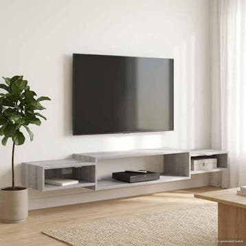 vidaXL Wand gemonteerd TV Kast Muurmontage Grijs Sonoma, Huis en Inrichting, Verzenden, Nieuw