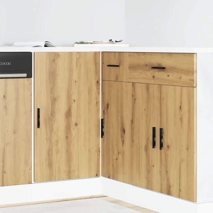 vidaXL Onderkast Lyon bewerkt hout artisanaal eikenkleur, Huis en Inrichting, Kasten | Overige, Nieuw, Verzenden