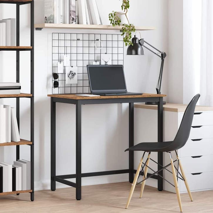 vidaXL Tafel Oudhout 100 x 50 x 76,5 cm Engineered hout en, Maison & Meubles, Bureaux, Envoi