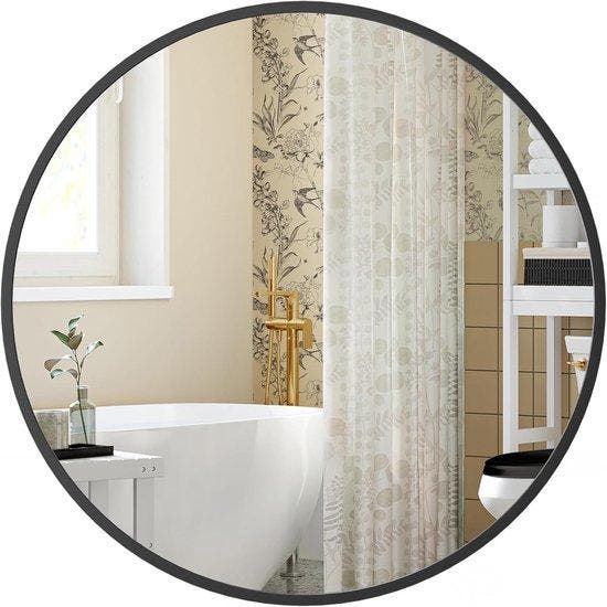 2dekans | SONGMICS Wandspiegel, spiegel rond, Ø 40,7 cm, Maison & Meubles, Accessoires pour la Maison | Miroirs, Enlèvement ou Envoi
