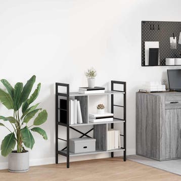 vidaXL Boekenplank 5-laags 75 x 30 x 91 cm Bewerkt hout, Huis en Inrichting, Verzenden, Nieuw