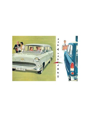 1959 OPEL OLYMPIA CARAVAN BROCHURE DUITS, Nieuw